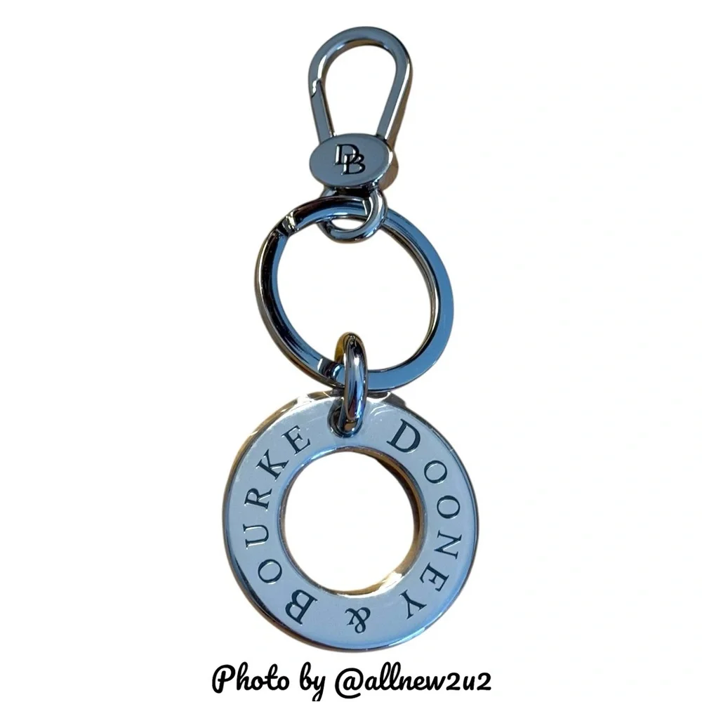 New Dooney & Bourke Silver Ring Key Holder Key Fob Keychain with Tags